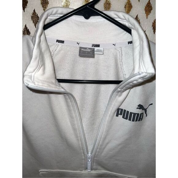 Puma half zip white sweater size S - Picture 2 of 5
